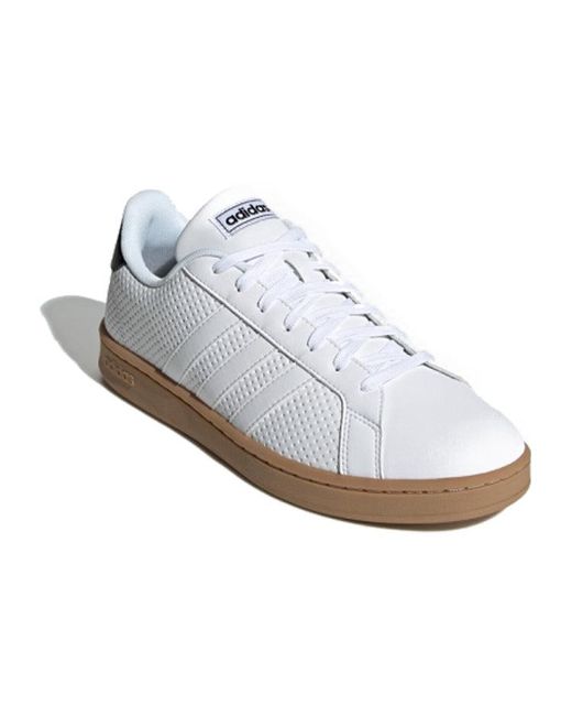 Adidas White Neo Grand Court Gum' for men