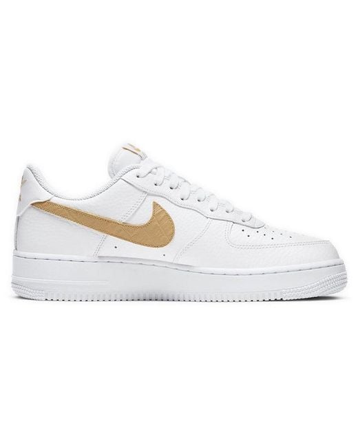 Nike Air Force 1 Low 'club Gold Swoosh' in White for Men | Lyst