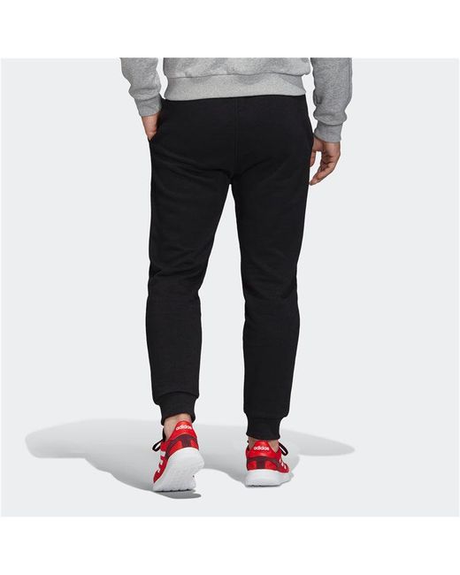 Adidas Black Bb Tp Logo Print Foot Sport Trousers for men