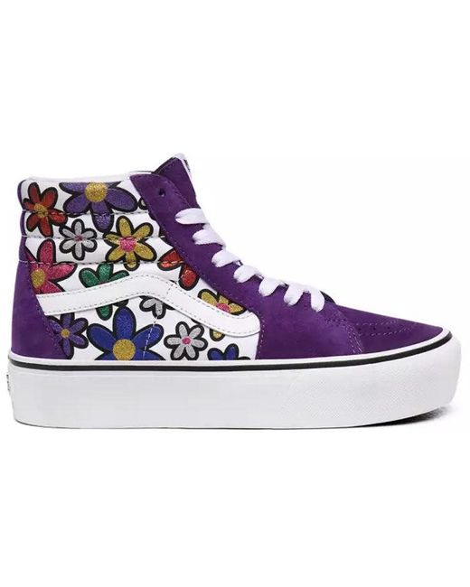 Vans Blue Sk8-Hi Platform 2 'Glitter Daisies' for men