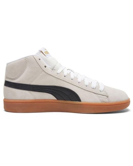 PUMA White Smash V2 Mid Sd