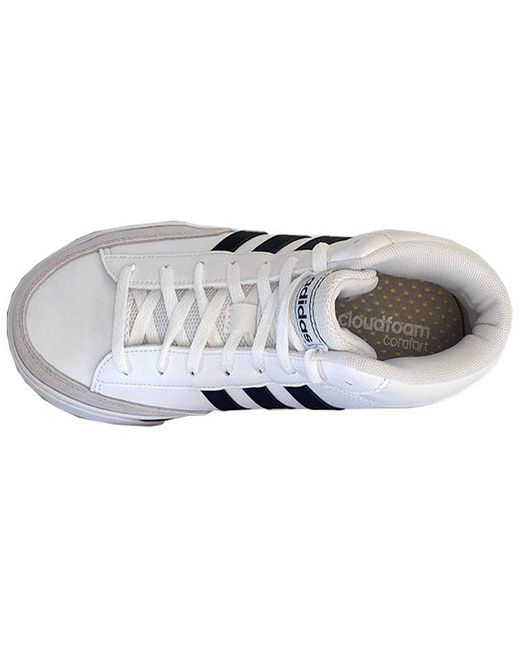 Adidas White Neo Retrovulc Mid Sneakers/Shoes for men