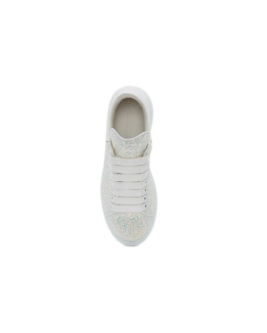 McQueen White (Wmns) Oversized Glitter Sneaker