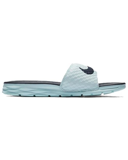 Nike Blue (Wmns) Benassi Solarsoft 'Mint'