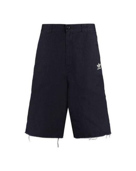 Balenciaga Blue X Adidas Baggy Denim Shorts for men
