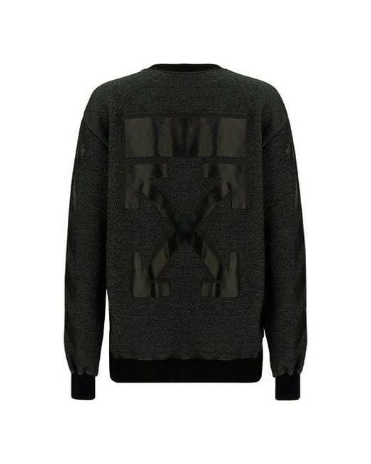 Off-White c/o Virgil Abloh Black (Wmns) Arrow Printing Round Neck Sports Hoodie Slim Fit Version