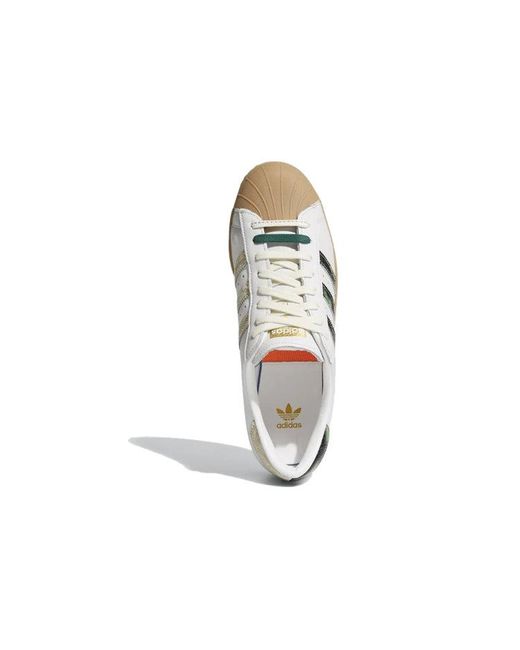 Adidas White Metropolitan X Superstar 80 'Gum Sole' for men