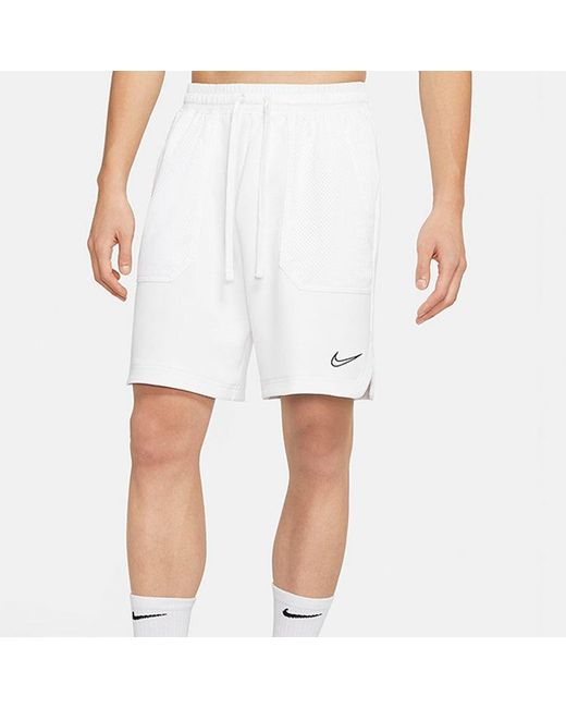 Nike White Therma Flex Exploration Basketball Shorts for men