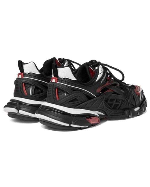 Balenciaga Black Track.2 Trainer Burgundy' for men