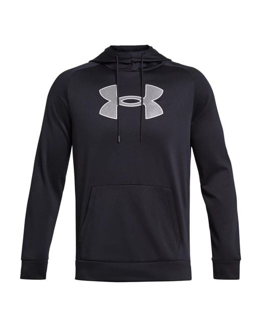 Under Armour Blue Fleece Logo Hoodie for men