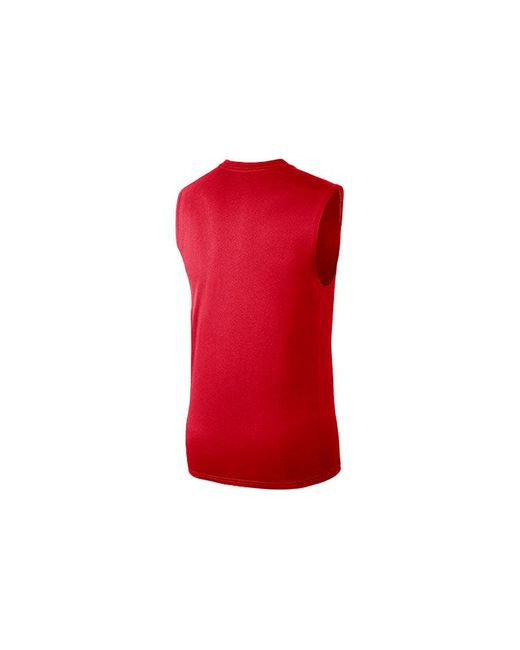 Nike Red Dri-Fit Chicago Bulls Training Sports Quick Dry Sleeveless T-Shirt for men