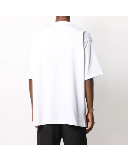 Balenciaga White Gym Wear Loose Short Sleeve for men