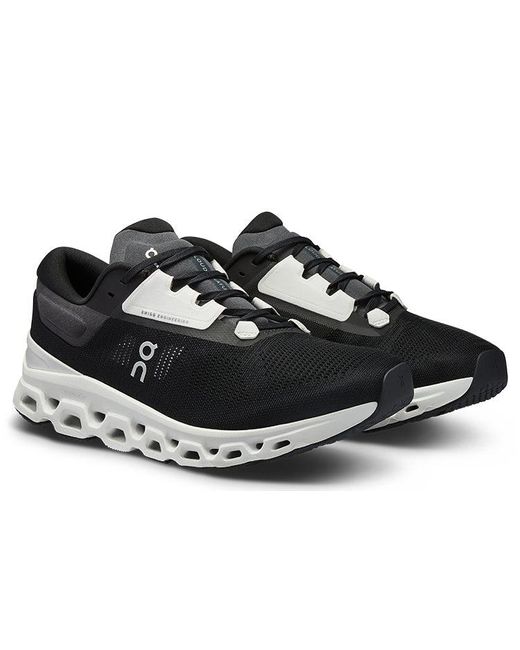 On Shoes Black On Cloudstratus 3 Frost' for men