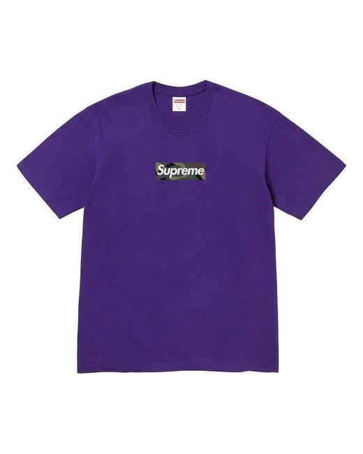Supreme Purple Box Logo T-Shirt for men