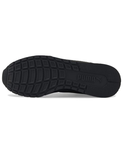 PUMA Black St Runner V3 Leather 'Triple' for men