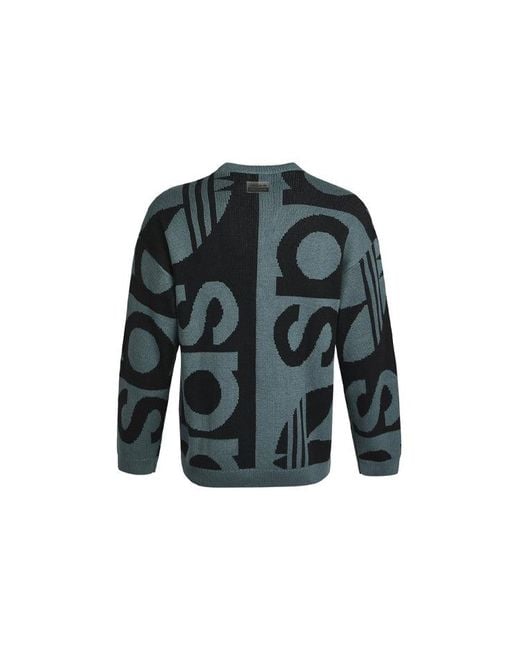 Adidas Black Originals Fshn Knit Crew Sweatshirt for men