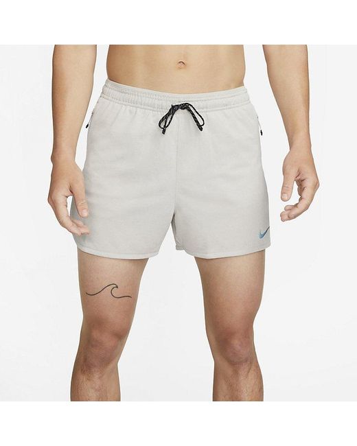 Nike White Dri-Fit Stride Running Division Running Shorts 'Lt Iron Ore' for men