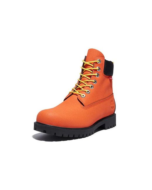 Timberland Red 6 Inch Premium Waterproof Boot 'Neon' for men