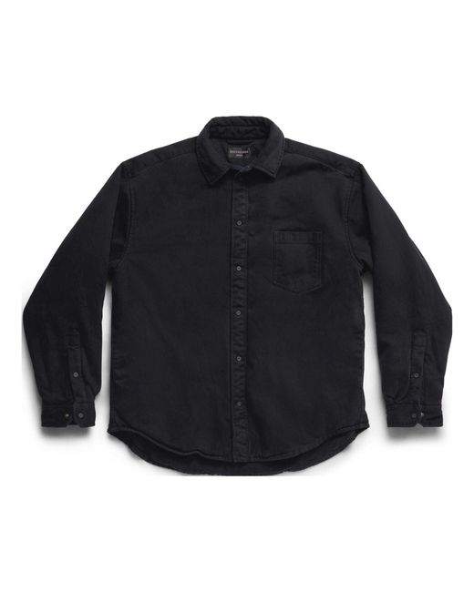 Balenciaga Blue Padded Shirt Large Fit