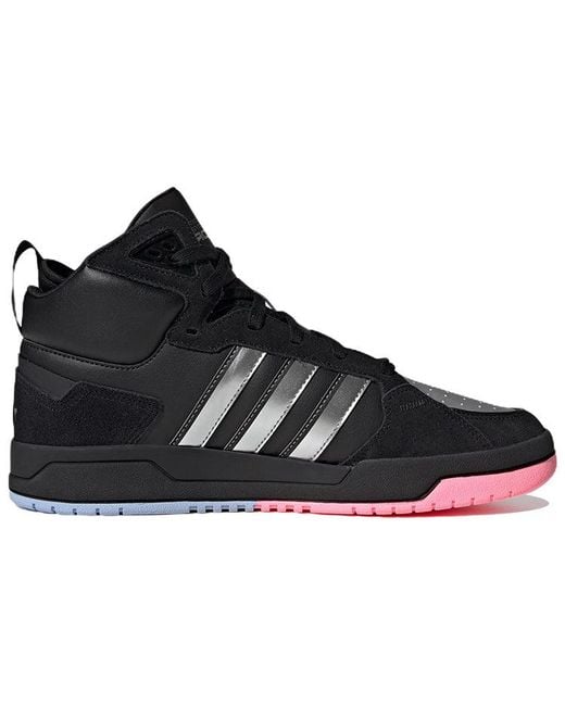 Adidas Black Neo 100Db Mid Basketball Shoes Metallic' for men