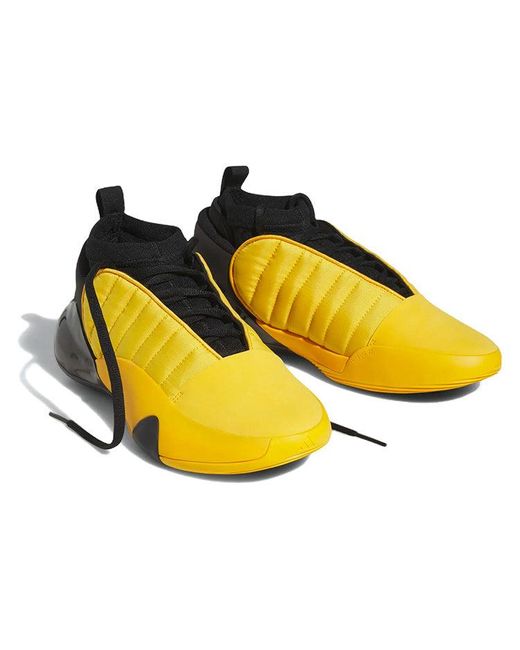 Adidas Yellow Harden Volume 7 Basketball Shoes 'Crew' for men