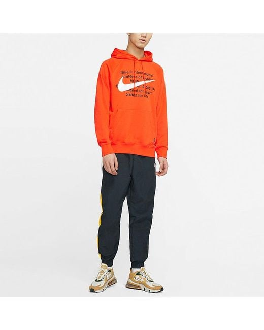 Nike Sportswear Swoosh Large Printing Pullover Orangered for men