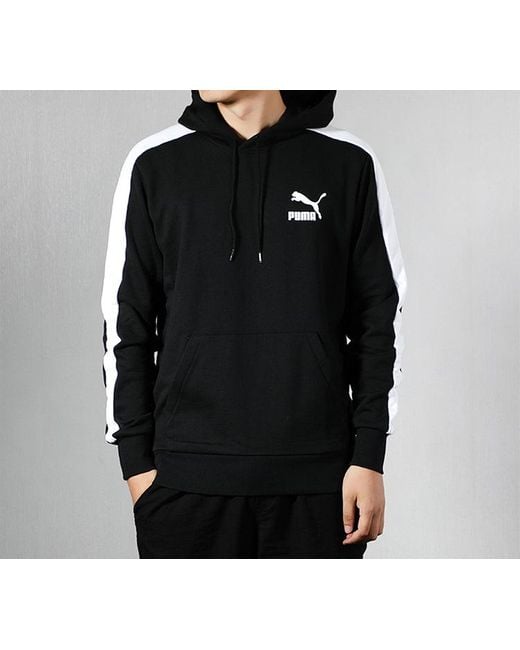 PUMA Black T7 Knittingsports Hooded Fleece for men