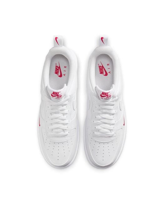 mens red and white air force ones