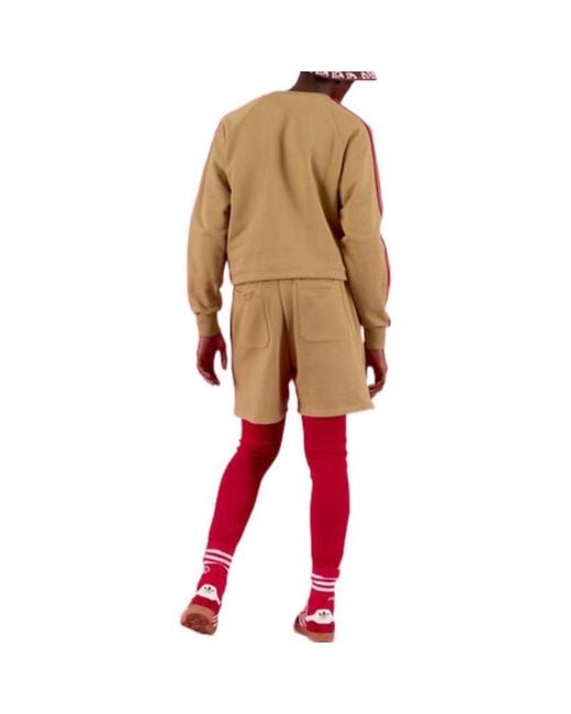 Gucci Natural X Adidas Cotton Sersey Sweatshirt 'Camel' for men