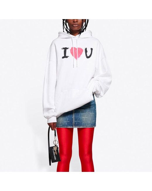 Balenciaga White (Wmns) Ss21 Printing Hoodie