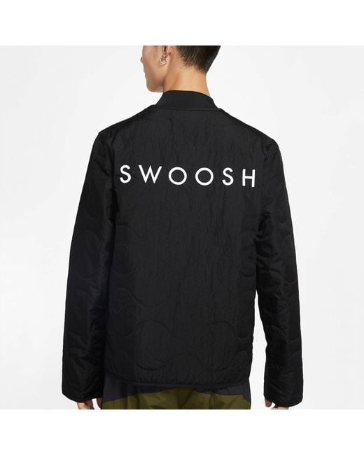 Nike Black Sportswear Double Swoosh Jacket for men