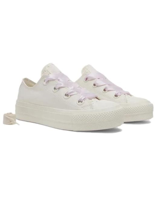 Converse White (Wmns) Chuck Taylor All Star Lift Platform 'Matte Satin Ivory'