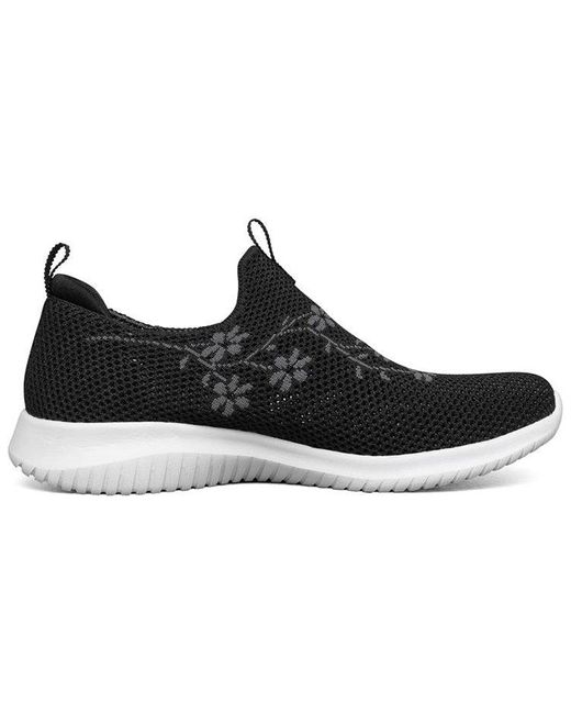 Skechers Black (Wmns) Ultra Flex Breathable Minimalistic Low Tops Athleisure Casual Sports Shoe