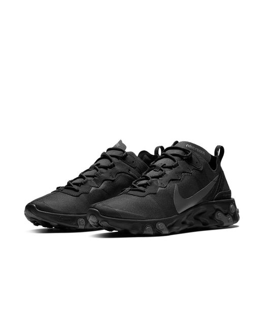 Nike Black React Element 55 Shoes for men