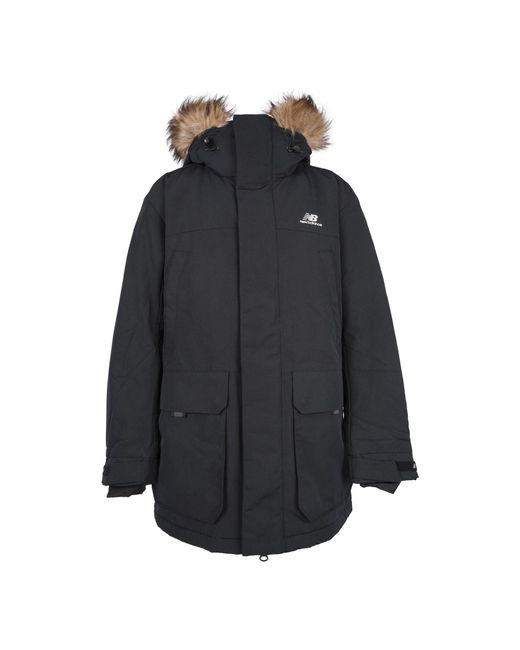 New Balance Black Warm Long Down Parka '' for men