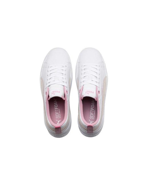 PUMA White (Wmns) Smash Platform Low Pale'