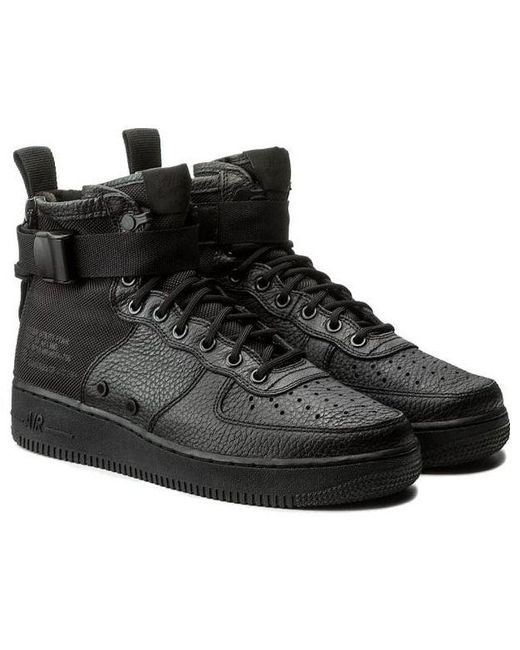 Nike Black Sf Air Force 1 Mid Shoe for men
