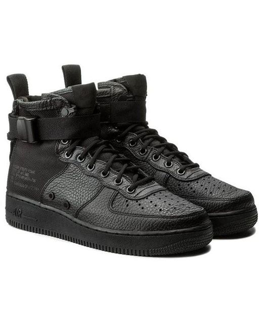 Nike Black Sf Air Force 1 Mid Shoe for men