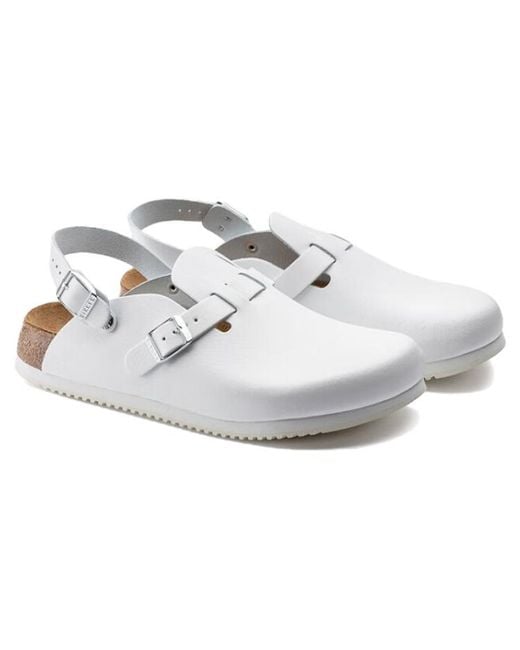 Birkenstock White Kay Sl Natural Leather Narrow Fit Sandals for men