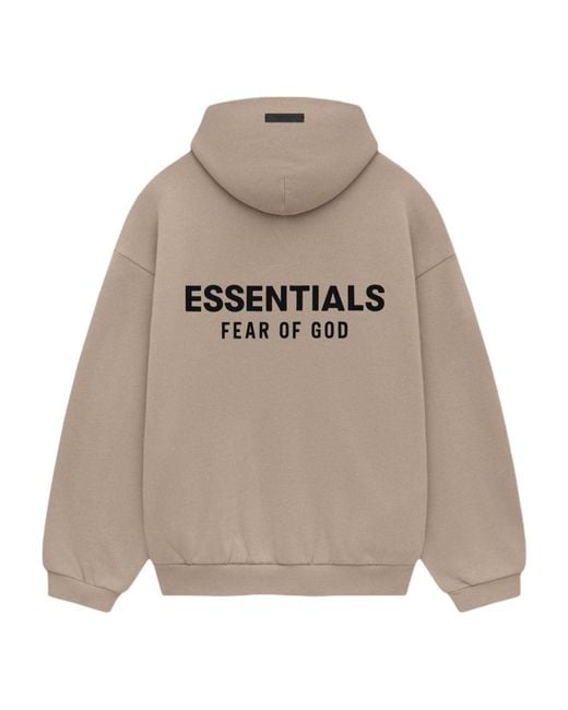 Fear Of God Gray Fleece Hoodie Ii 'Desert Sand' for men