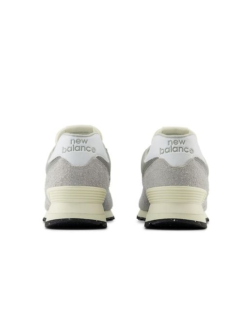 New Balance White 574 'Concrete Angora' for men