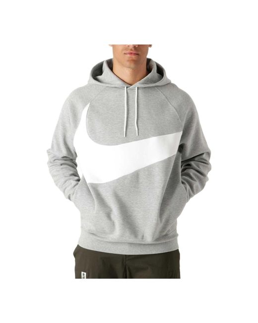 Nike Sportswear Swoosh Tech Fleece Pullover Hoodie In Gray For Men Lyst 8880