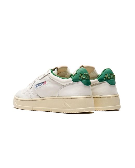 Autry White (Wmns) Medalist Low Leather And Suede And Embroidered Logo'