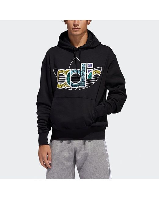 Adidas Black Originals 2020 Valentine's Day Series Fleece Lined Loose for men