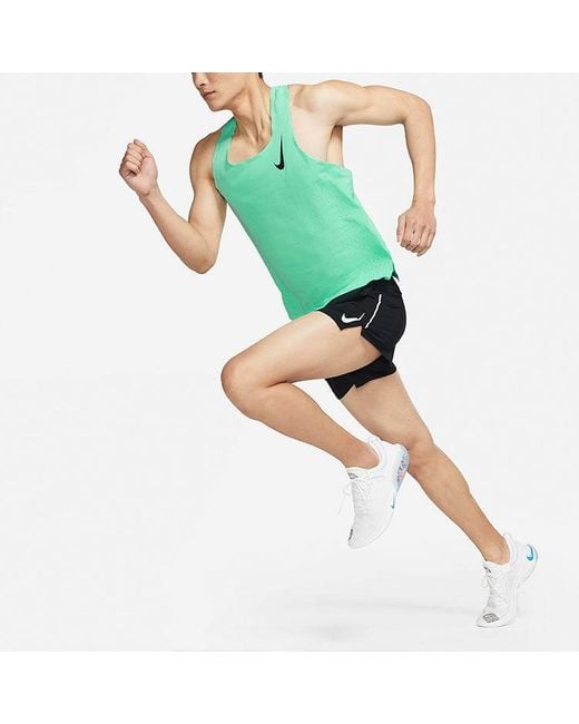 Nike Green Aeroswift Breathable Training Sports Running Vest for men