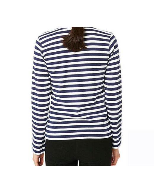 COMME DES GARÇONS PLAY Blue (Wmns) Stripe Long Sleeves Tee