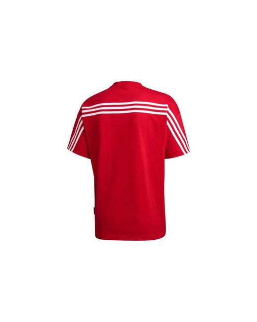Adidas Red Must Haves 3-stripes T-shirt for men