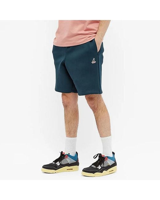 Nike Blue X Union La Embroidered Logo Sports Shorts Asia Sizing for men