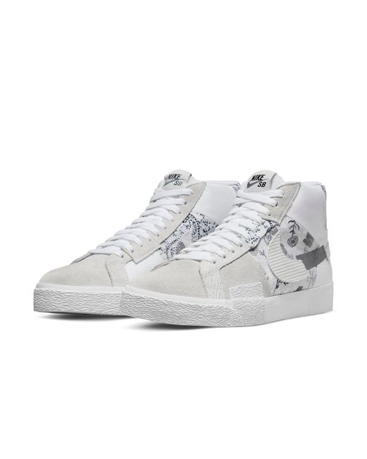 Nike White Zoom Blazer Mid Premium Sb 'Paisley Pack for men