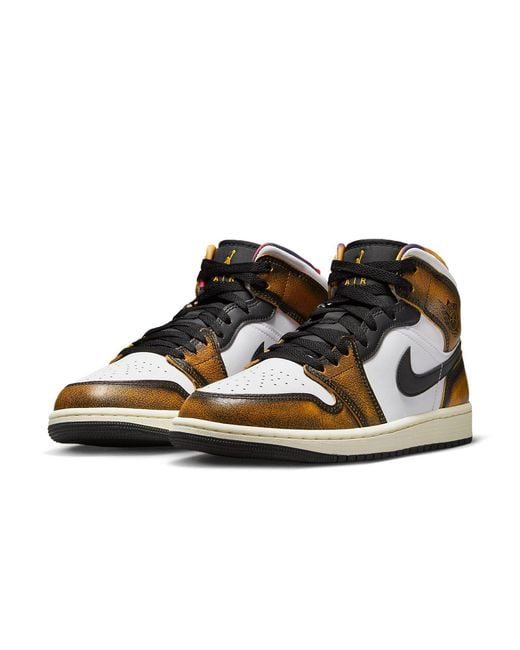 Nike Black 1 Mid Se 'Wear-Away for men
